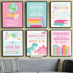 History Motivational Posters | Set of 6 | Educational Posters - Colorful Pastel 2