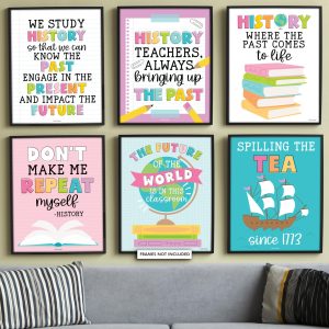 History Motivational Posters | Set of 6 | Educational Posters - Colorful Pastel 1
